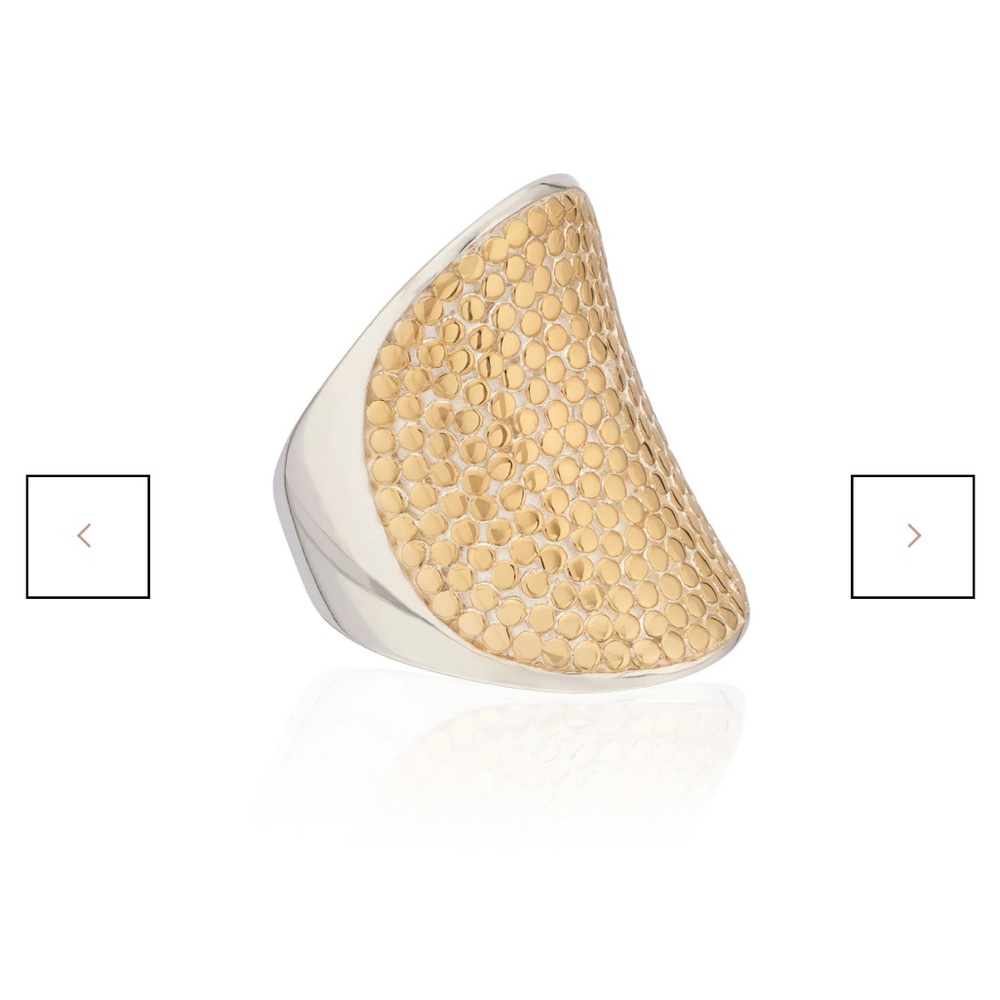 John Hardy Gold and Silver Saddle Women's Ring Size 6.75